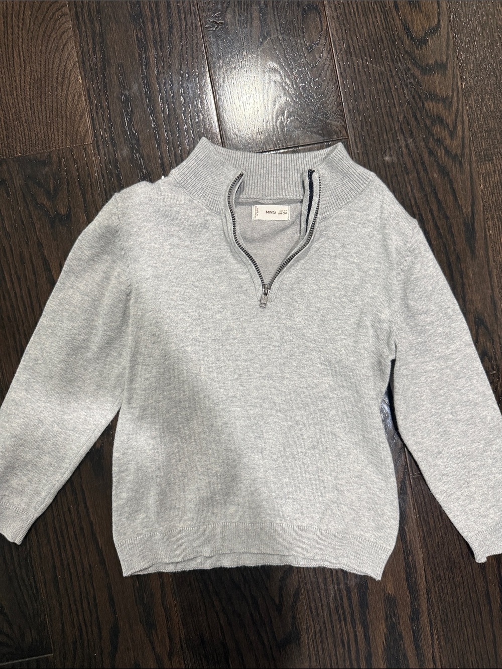 Mango Men’s Light Gray Half-Zip Sweater